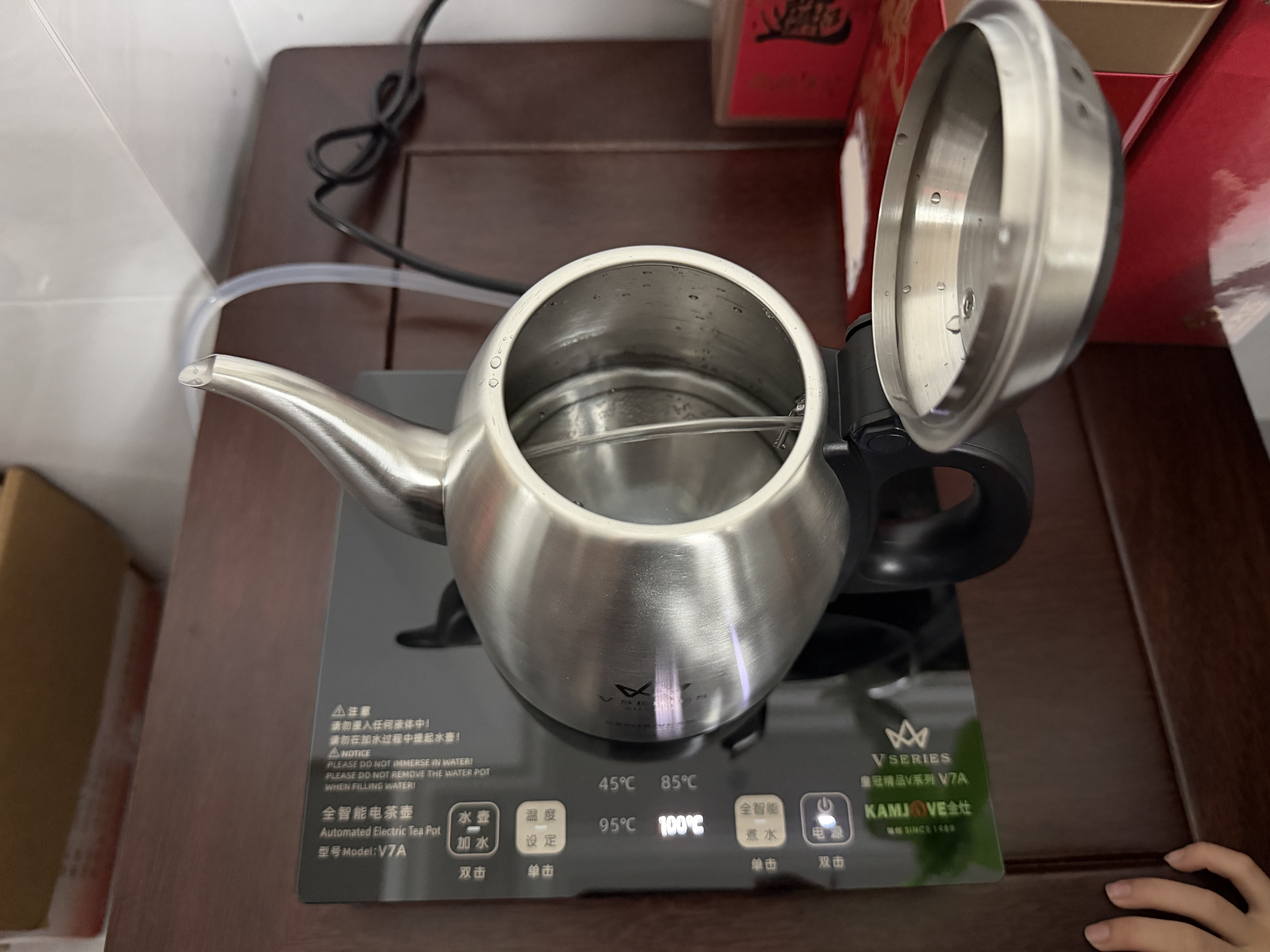 金灶（KAMJOVE）全自动上水烧水壶 保温一体全自动恒温最新款 电热水壶茶台泡茶壶 V7A 实拍图
