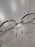 蔡司（ZEISS）镜片近视眼镜男变色防蓝光专业可配度数超轻进口钛架大脸眼睛框女 蔡司镜片LASHION镜框-大框圆框银色 配LASHION1.56防蓝光镜片0~400 实拍图