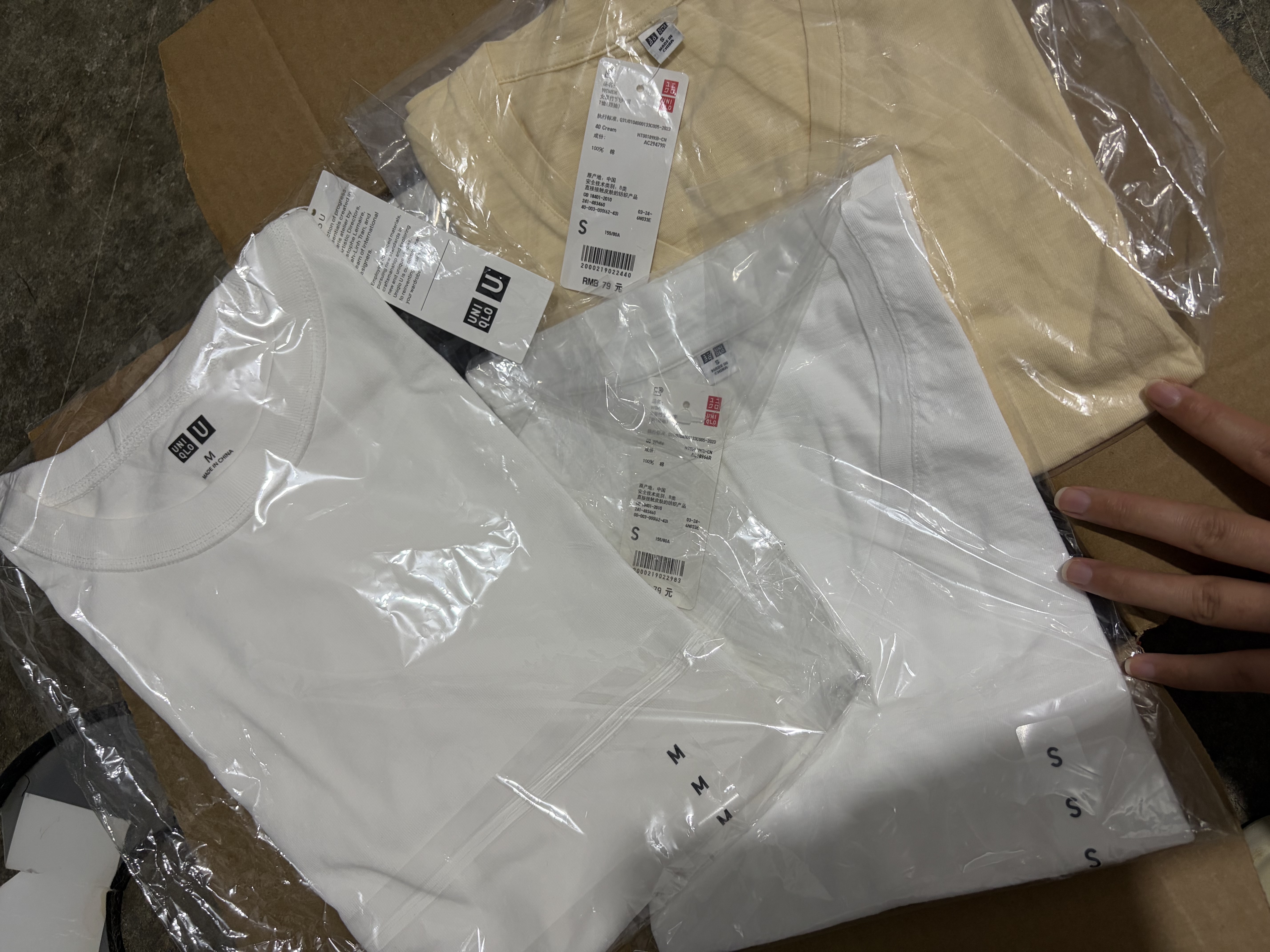 优衣库竹节纱V领T恤/短袖女装纯棉打底休闲百搭26春夏新款483460 483460/69藏青色 M 实拍图