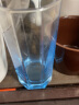 乐美雅家用透明彩色玻璃杯耐热茶杯水杯杯子饮料果汁杯沥水架套装 6只/280ml冰蓝八角直身高杯 晒单实拍图