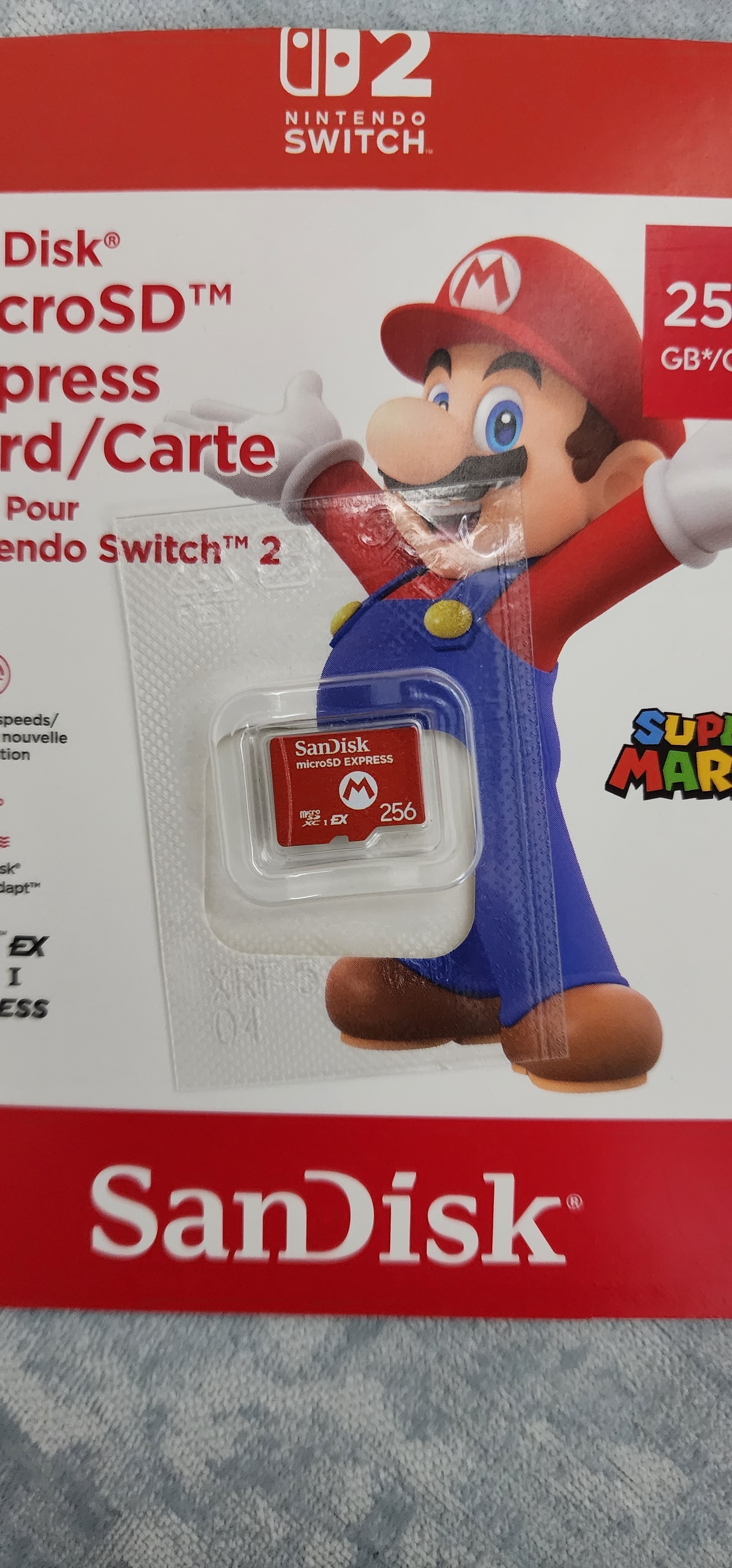Nintendo Switch任天堂Switch2代游戏机内存卡港版闪迪EX256G储存卡二代游戏机周边配件 实拍图