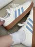 adidas「T头鞋」VL COURT 2.0复古休闲板鞋德训鞋阿迪达斯轻运动   汉玉白/蓝色/金色 (推荐女生买小半码)   36.5 实拍图