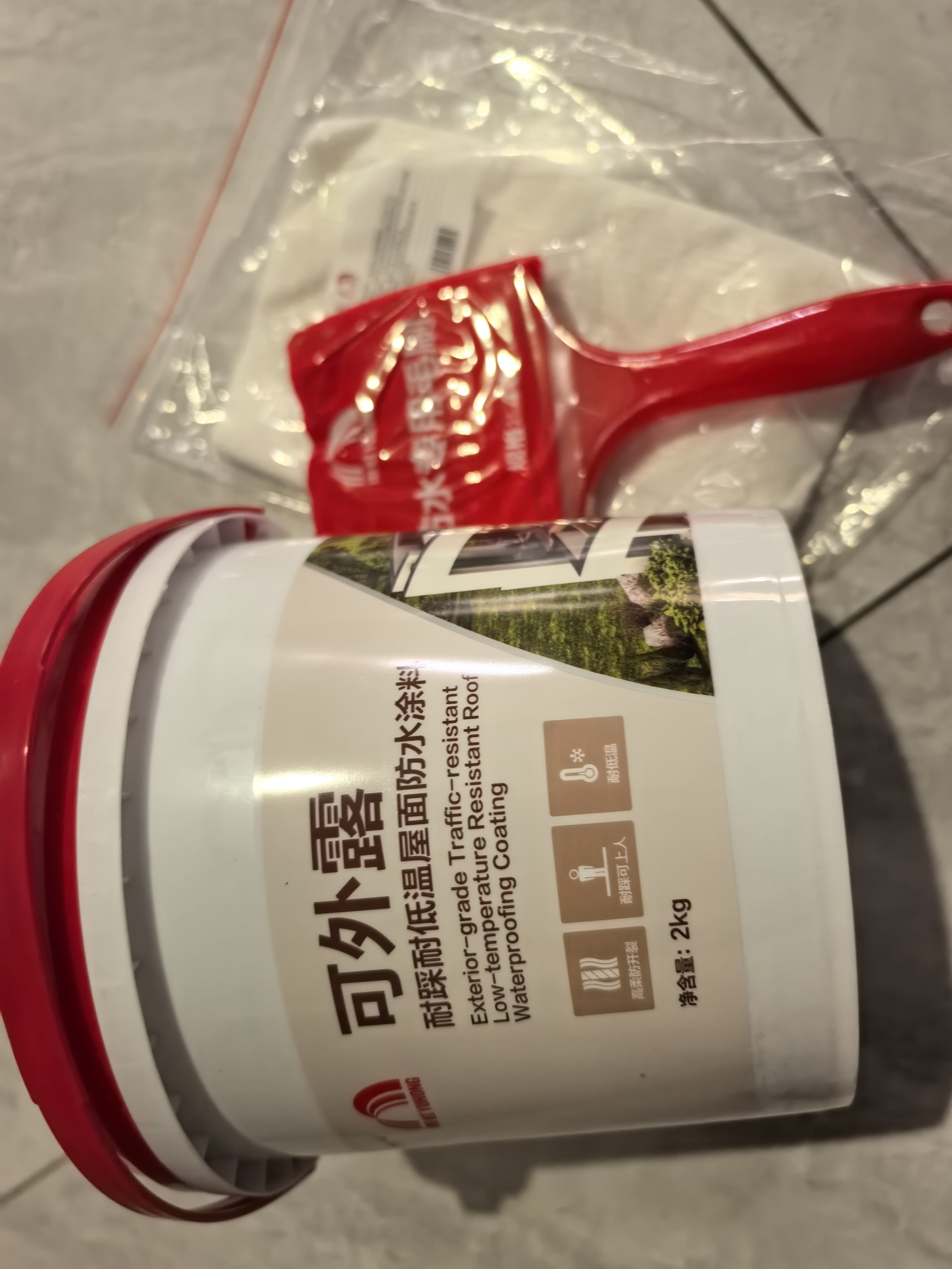 雨虹防水 楼顶屋顶防水补漏材料耐高温防晒 防水涂料屋顶防水 耐磨升级款 实拍图