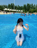 栢启歆泳衣女夏季2026款连体复古波点露背甜美裙式保守显瘦遮肚温泉泳衣 白色波点泳衣 均码 （建议70-120斤） 实拍图