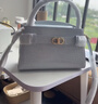 CHARLES&KEITH鳄鱼纹凯莉包手提斜挎婚包包女包生日礼物送女友CK2-50270880-1 Sea Salt Blue海盐蓝（新色） S 实拍图