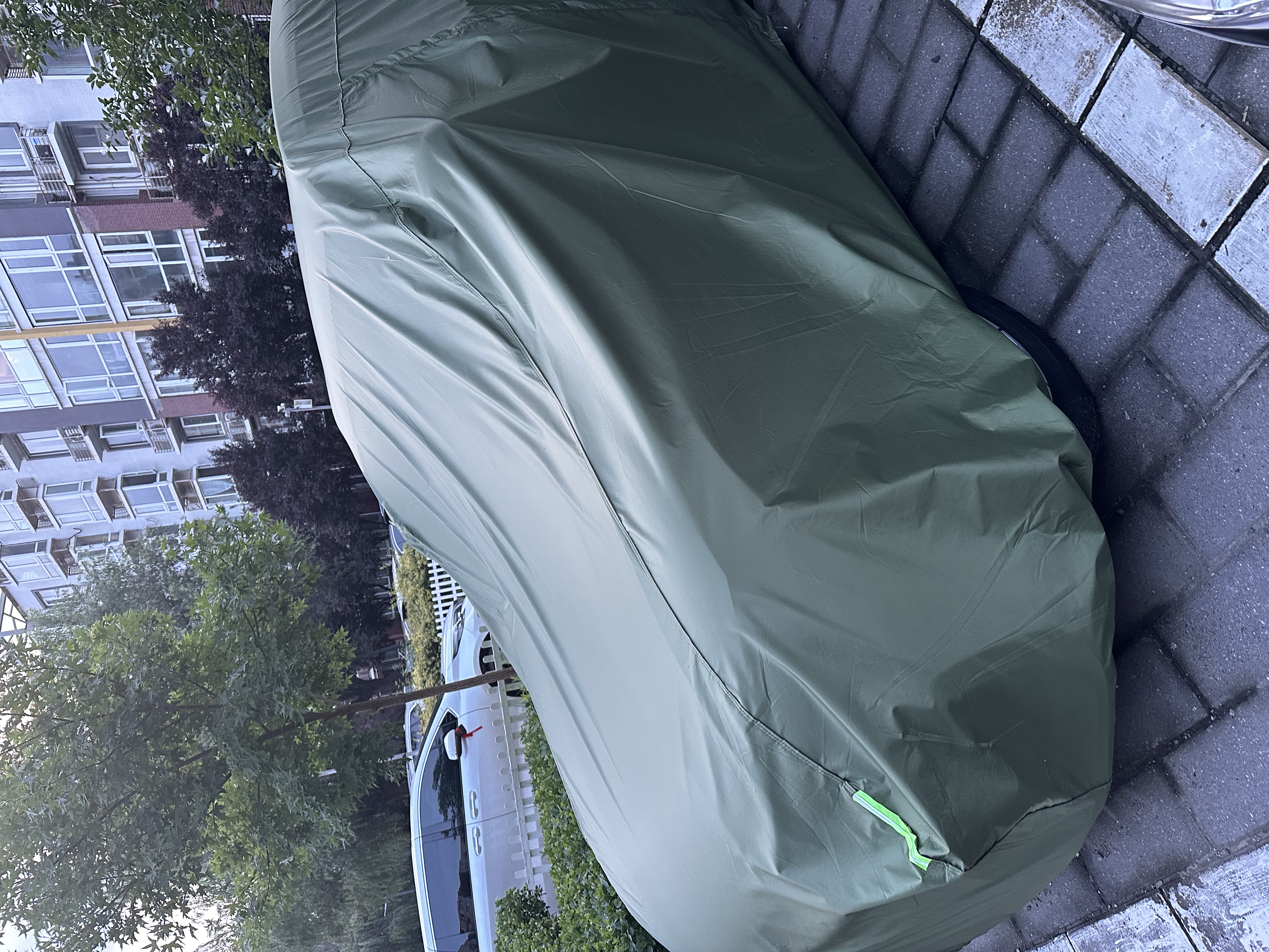 HAPOWER牛津布汽车车衣车罩防晒防雨隔热防尘加厚遮阳车套外全罩通用四季 焕新升级【军绿色】600D航天级100%牛津布车衣 【加厚款】纳米防水防暴晒防冰雹技术*四季防护 实拍图