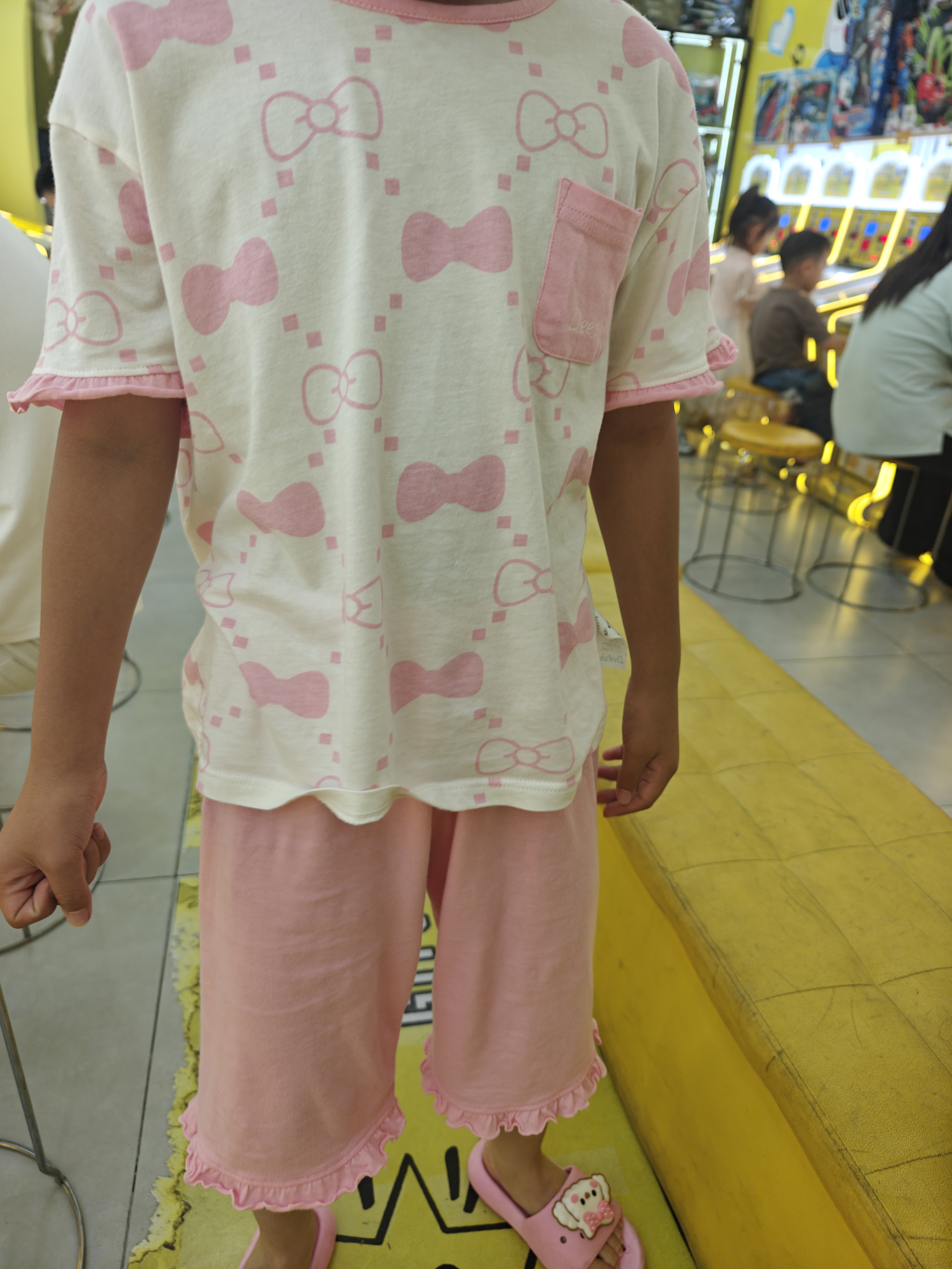 笛莎（DEESHA）【7A抑菌棉】女童春夏短袖五分裤家居服套装宝宝两件套睡衣 实拍图