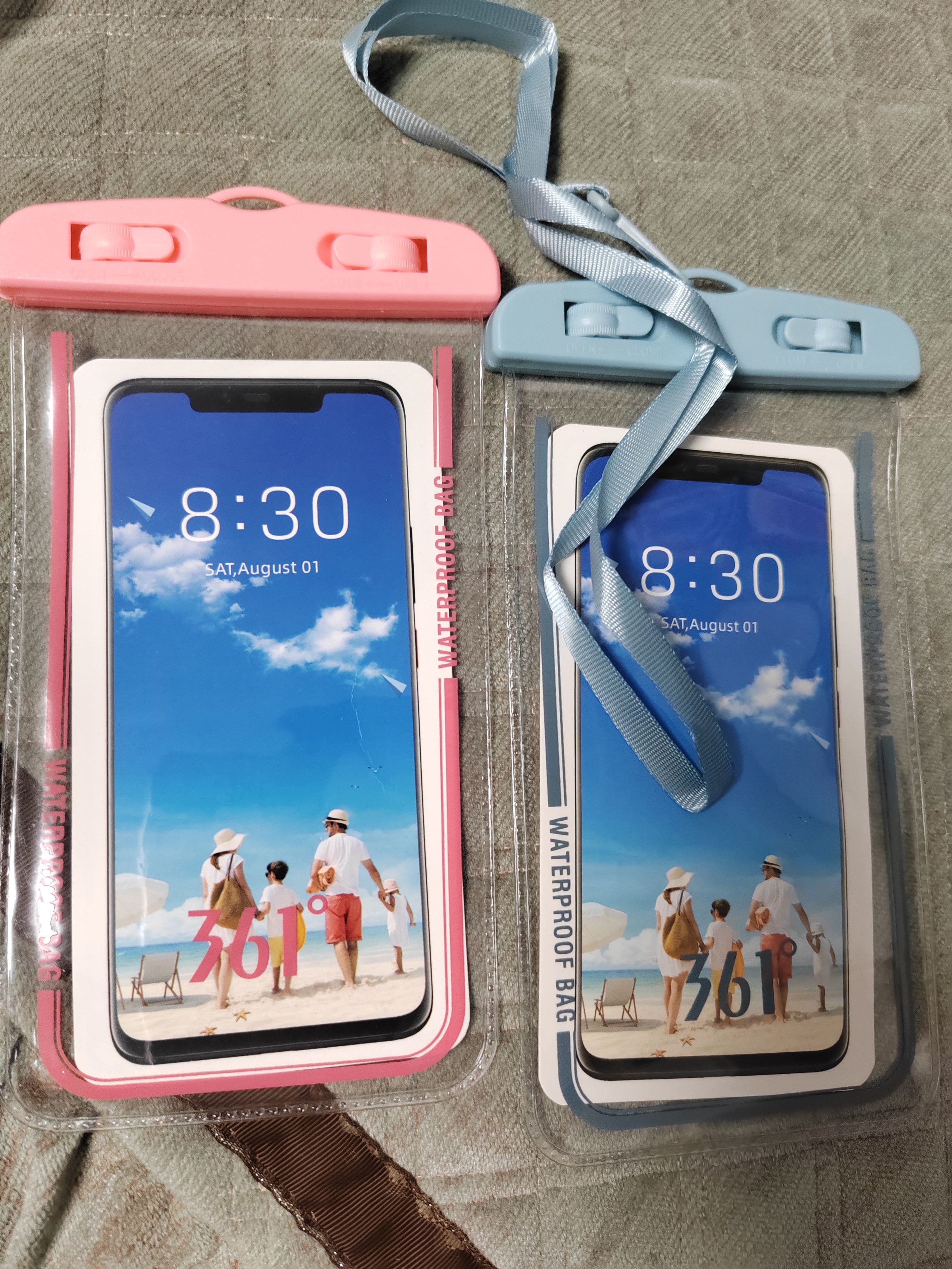 361°手机防水袋潜水套漂流触屏水下拍照通用挂绳外卖骑手专用防雨壳 实拍图