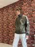 adidas复古风休闲梭织立领夹克外套男女秋季阿迪达斯官方三叶草   岩层橄榄绿   L 实拍图