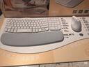 罗技（Logitech）Wave Combo 无线人体工学键鼠套装 垂直鼠标 无线蓝牙鼠标 办公键盘 无线键盘 蓝牙键盘 白色 实拍图