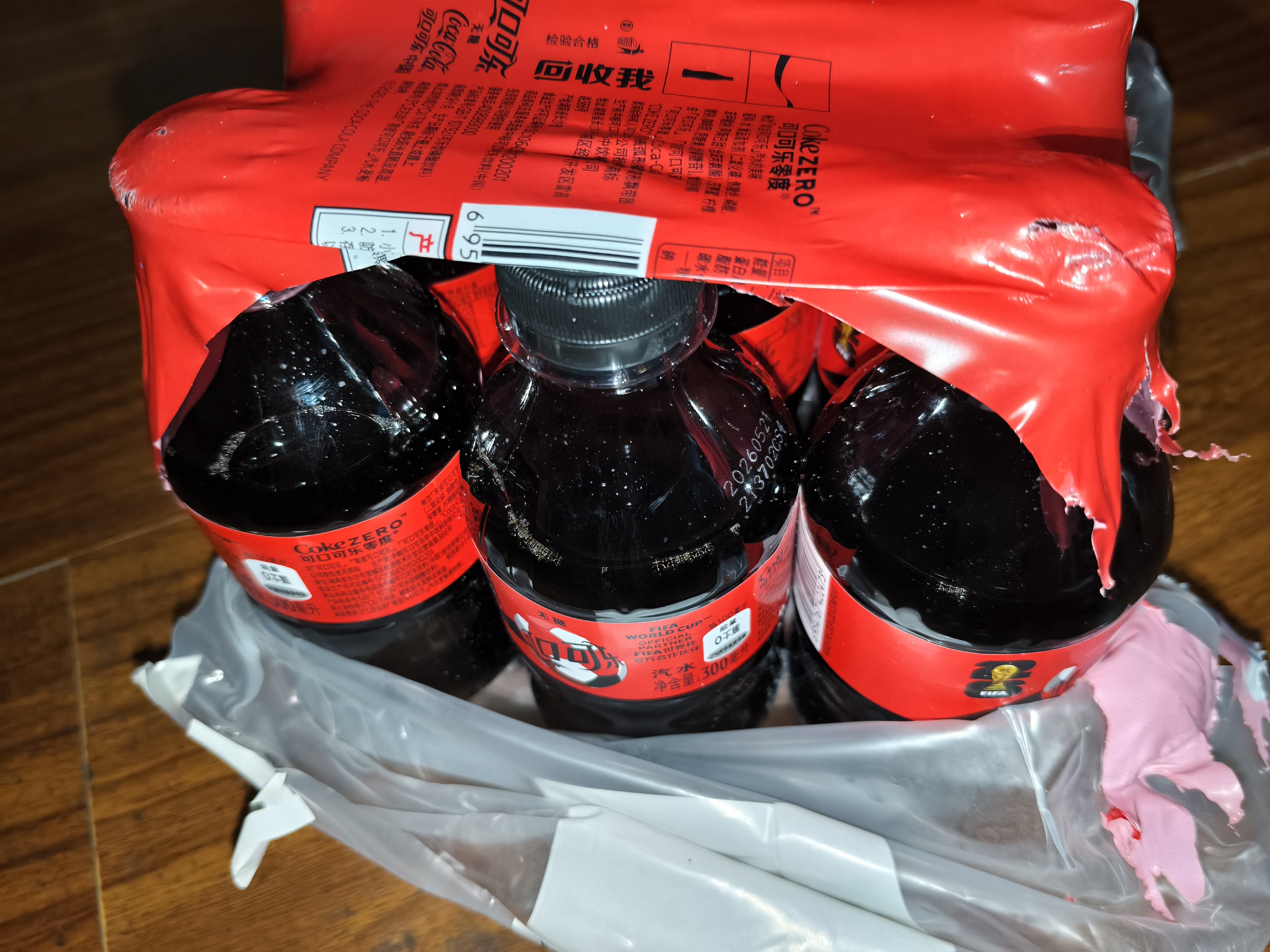 可口可乐（Coca-Cola）可乐雪碧芬达汽水碳酸饮料零度无糖300ml小瓶装便携装 零度可乐300ml*6瓶 实拍图