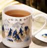 陶相惠骨瓷茶杯大容量家用喝水杯子带盖办公室泡茶杯新中式茶杯陶瓷杯子 实拍图