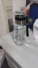 【送杯套】大容量加厚玻璃杯子便携杯茶水分离带杯套泡茶水杯 透明 1000ml吨吨桶 1只装 实拍图
