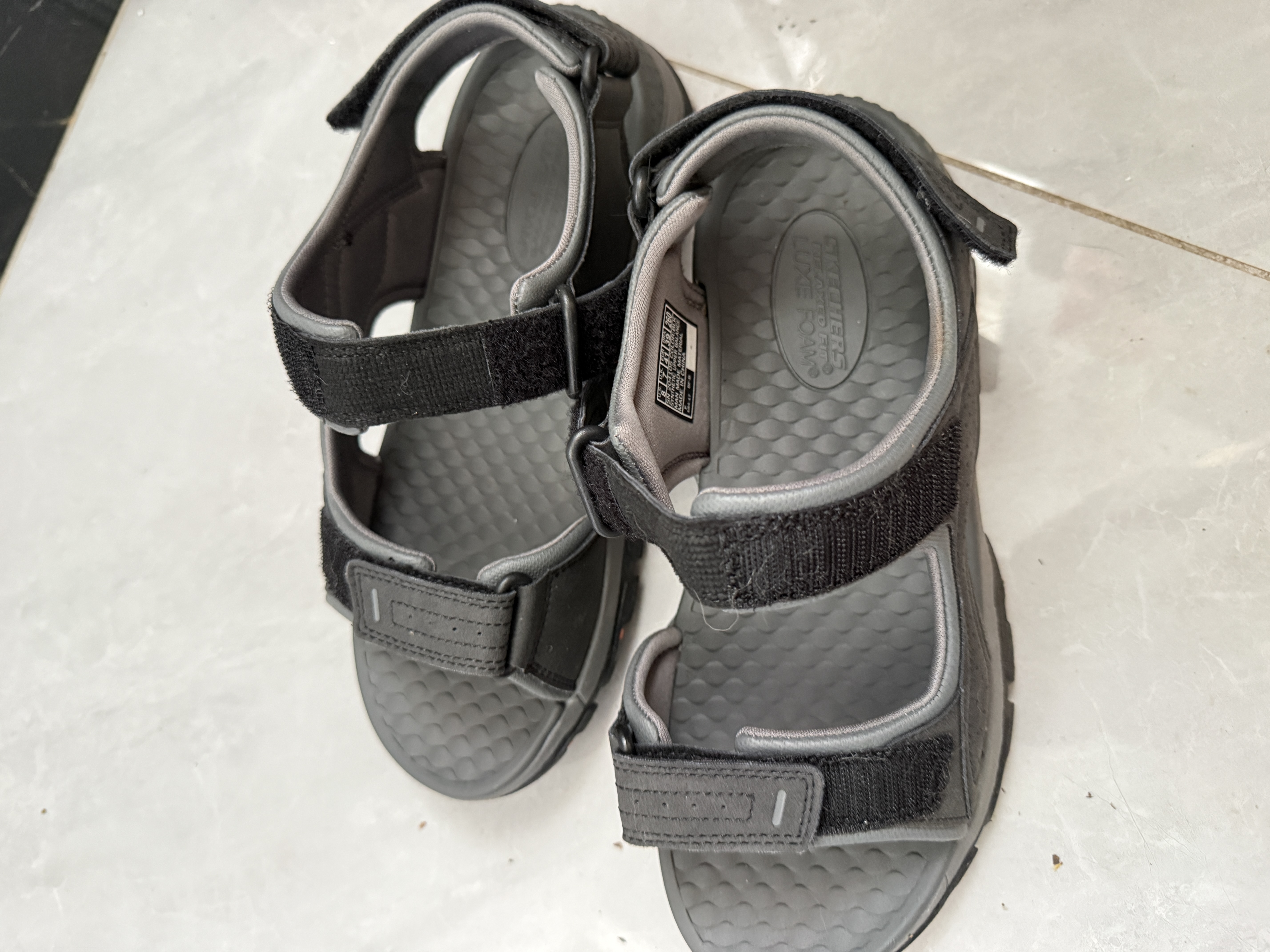 斯凯奇（Skechers）凉鞋男士户外透气沙滩鞋舒适休闲百搭轻便凉拖鞋 实拍图
