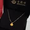 老凤祥黄金项链女款足金福运莲莲纯金吊坠生日情人节礼物送女友老婆 【今/次日达】足金吊坠约0.3g*赠银链 实拍图