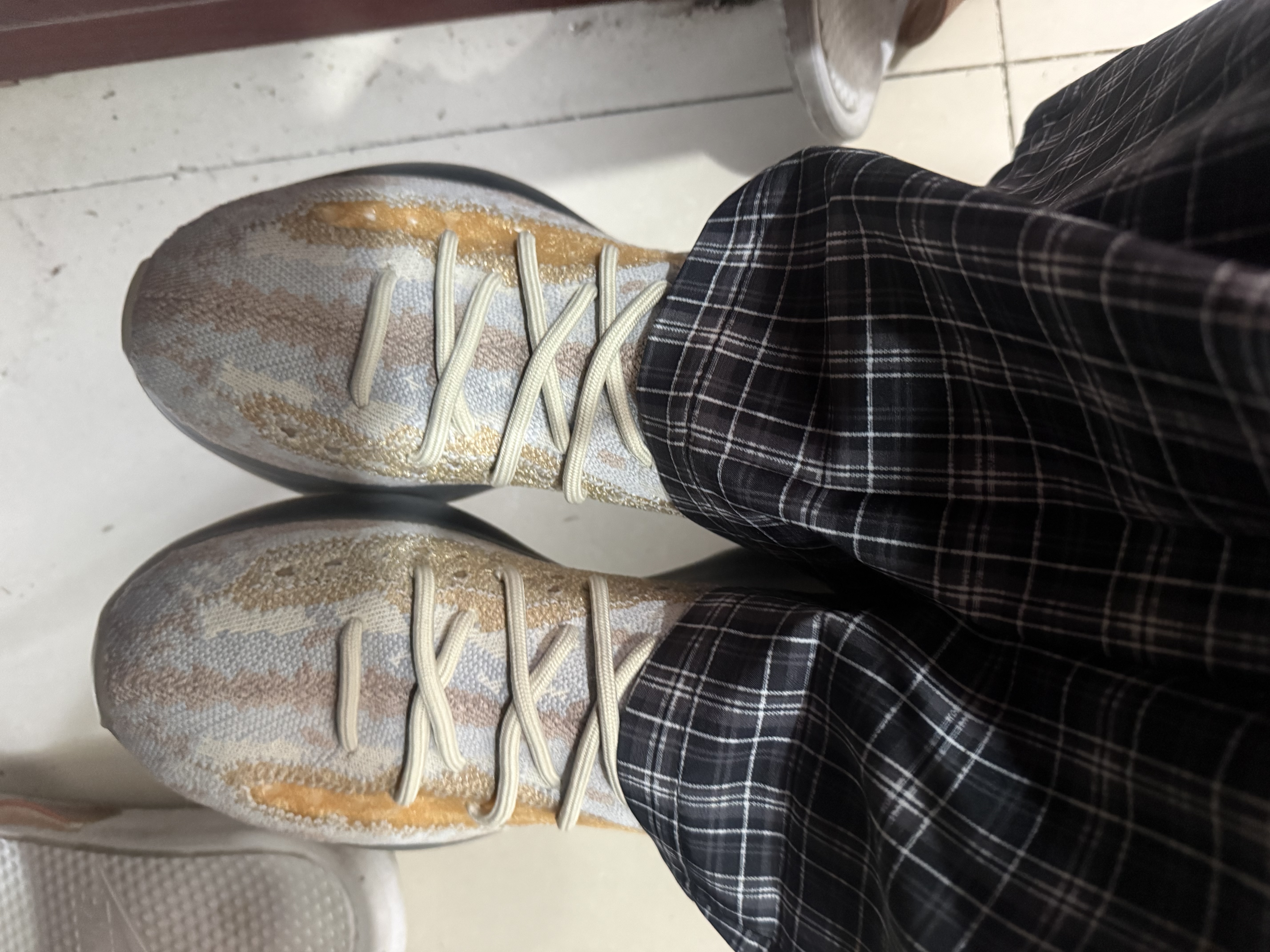 阿迪达斯adidas 双11 Yeezy380鹅卵石 男女休闲鞋 生日礼物FZ1269 42.5 实拍图