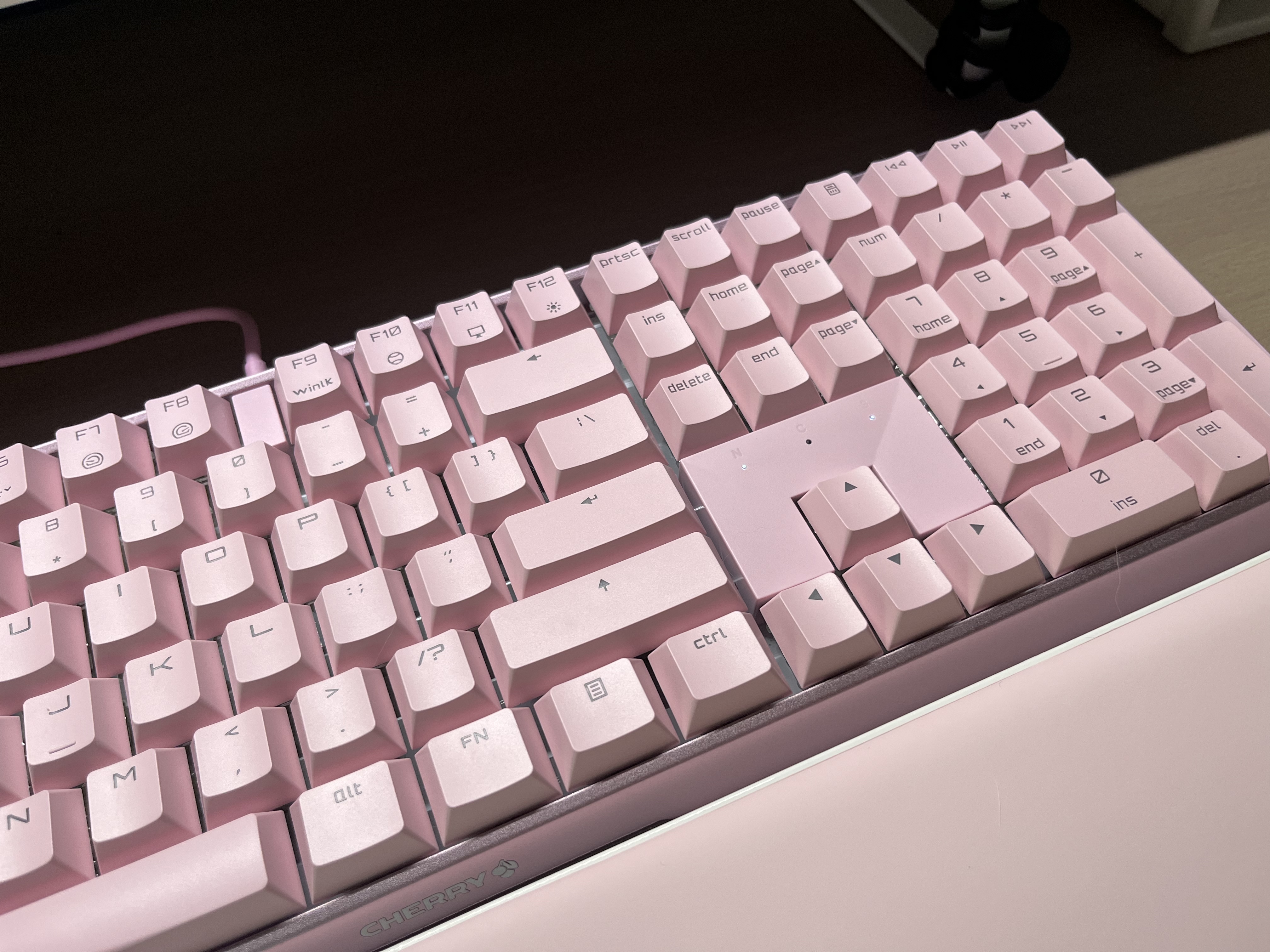 CHERRY樱桃MX3.0S机械键盘 游戏键盘 有线电竞键盘办公电脑键盘 RGB混光键盘108键 合金外壳 实拍图