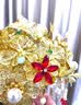 PDQ金色手捧花束新娘接亲结婚礼物高档成品diy手工材料包新婚送新人 鎏金之囍 【成品+亚克力礼盒+礼袋】 黄金色手捧花【升级款】 实拍图
