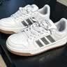 adidas ENTRAP美式校园风运动少年感复古篮球风板鞋男女阿迪达斯 白色/暗银金属/树脂黄   37 实拍图
