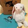 Jellycat害羞乳白色邦尼兔动物毛绒玩偶安抚玩偶娃娃送礼生日礼物 花布乳白色邦尼兔（白芮） Medium 实拍图