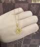 中国黄金（CHINA GOLD）18K金四叶草吊坠女碎冰冰项链女生送老婆女友生日礼物 四叶草吊坠【配925银链】约0.96g 实拍图