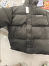 蒂卡登棉服男冬季潮牌港风棉衣韩版潮流宽松加绒加厚羽面包绒服棉袄外套 连帽（黑色） L 建议(90斤-110斤） 实拍图