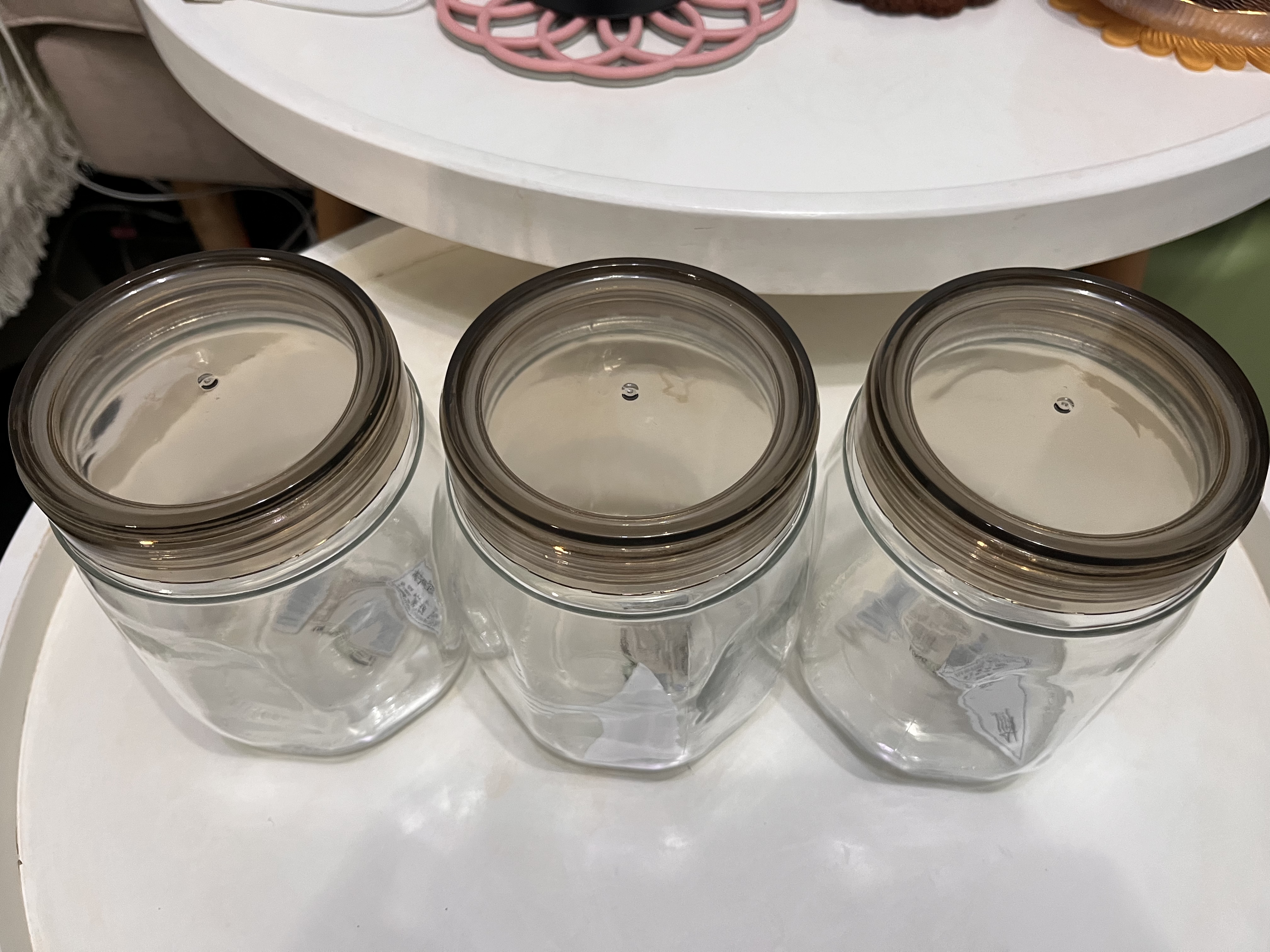 龙士达食品级玻璃密封罐茶叶咖啡豆储存罐泡菜陈皮白糖杂粮储物瓶子1L*3 实拍图