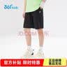 361°儿童短裤夏季男女童3-12岁透气运动裤梭织五分裤 黑 160 实拍图