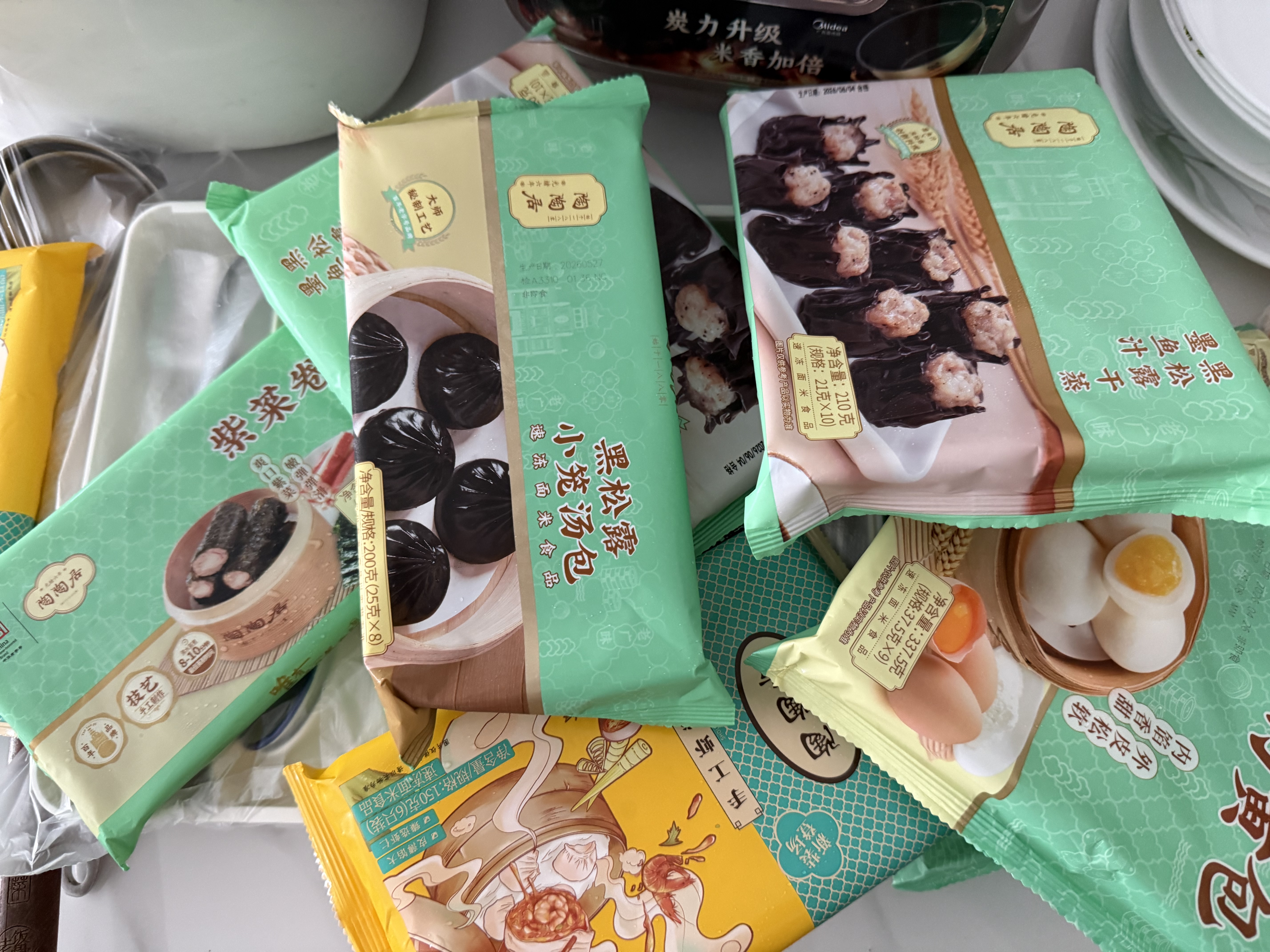 陶陶居中华老字号品牌 广式早餐包子广府点心面点生鲜半成品点心 奶黄包337.5g 实拍图