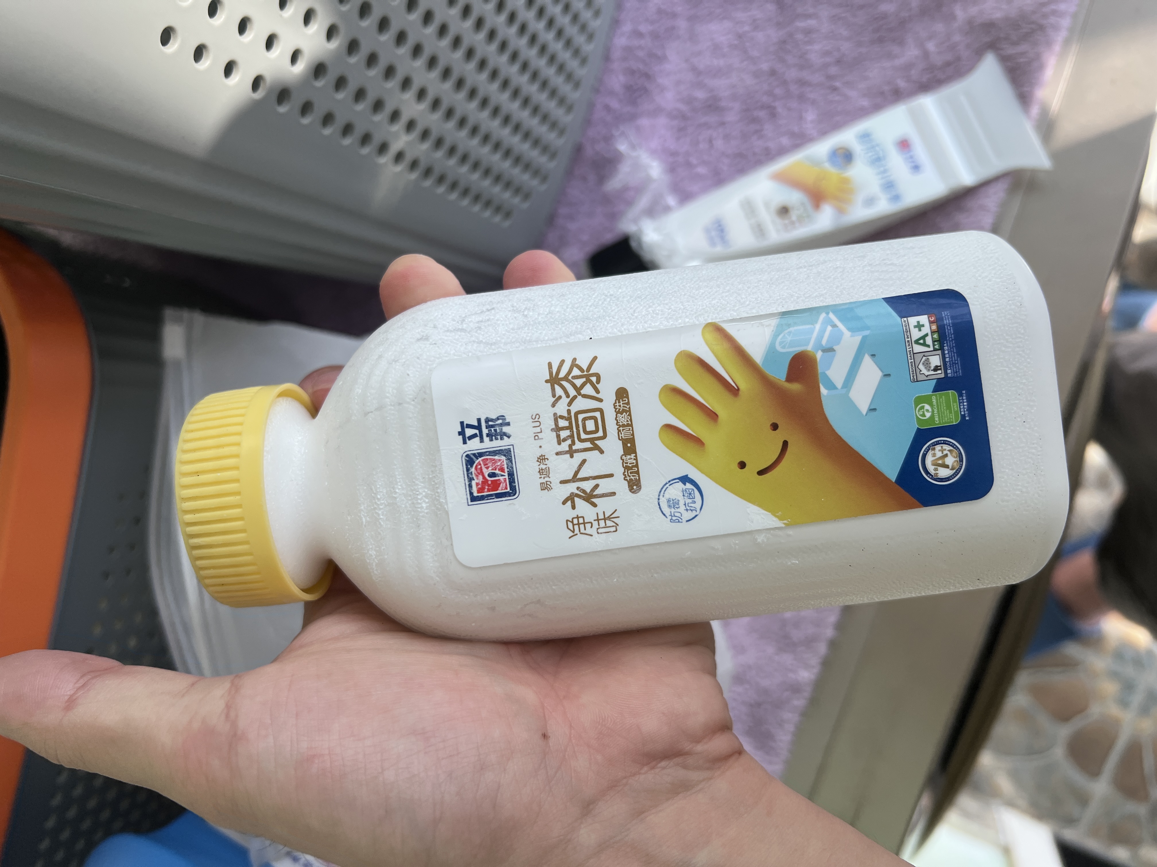 立邦墙面修复补墙膏补墙漆防霉滚筒去污神器翻新乳胶漆涂料白色1000g 实拍图