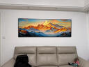 墨派（Mopai）日照金山手绘油画客厅装饰画沙发背景墙横幅挂画肌理画风景壁画 06紫气东来 150x50cm手绘油画 黑色铝合金边框 实拍图