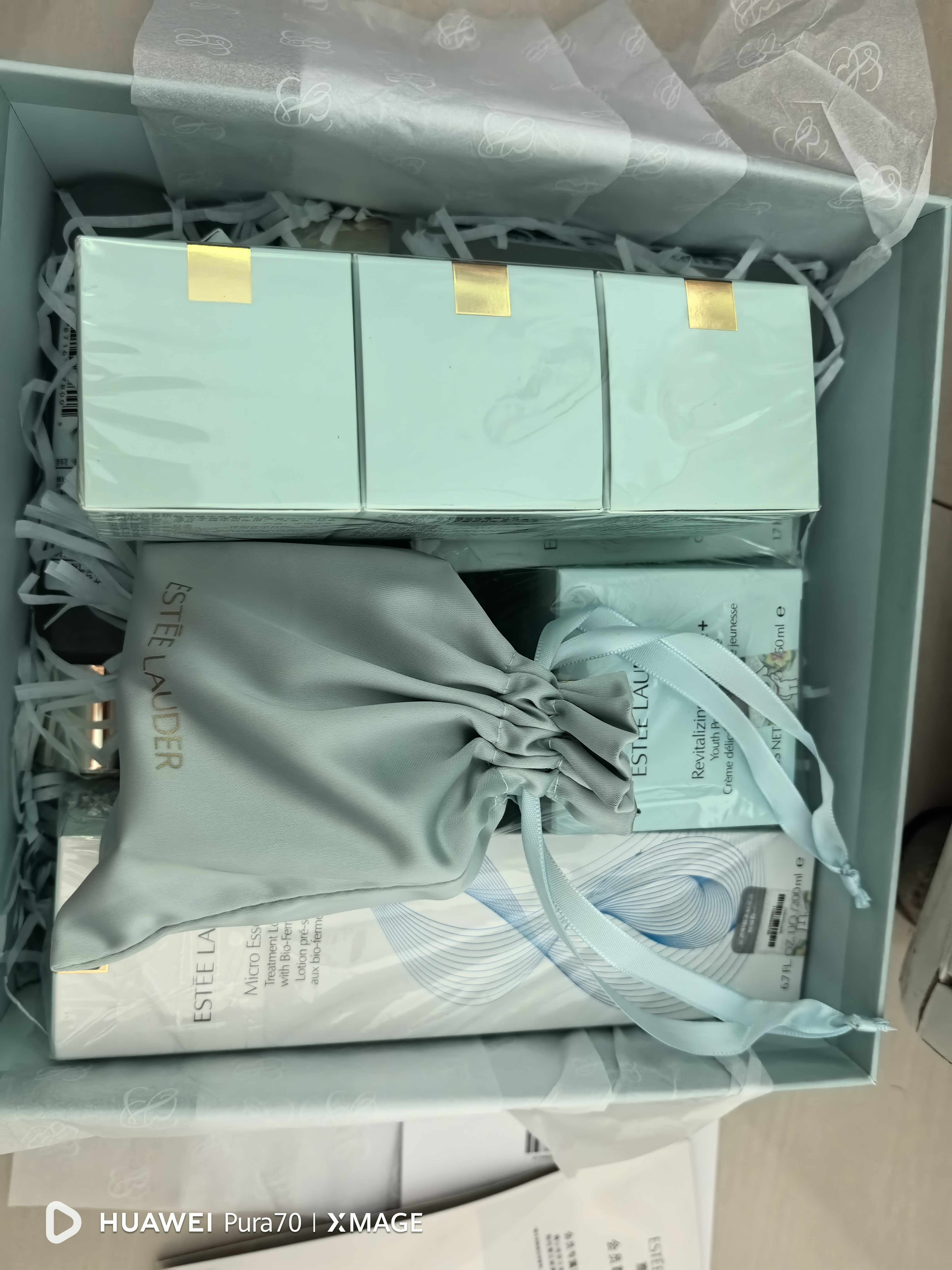 雅诗兰黛修护礼盒(棕瓶50ml+原生液200ml+胶原霜50ml)护肤品套装生日礼物 实拍图