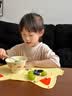 葆氏硅胶餐垫桌垫儿童零食垫带饭兜小学生专用食品级防水桌垫 实拍图