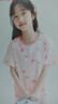 红豆居家（Hodohome）儿童睡衣夏季女童A类纯棉睡裙萌趣圆领宽松透气家居裙006 140 实拍图