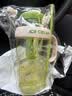 【京东物流】水杯冰霸吸管杯高颜值学生茶水分离大容量杯子 肚肚杯1个-浅绿色 实拍图