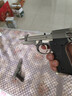 新款高端AQK-1911黄河玩具发射器CS装备手炝快拆空挂玩具收藏模型 高定AQK92F (钨钢色) 标配 实拍图