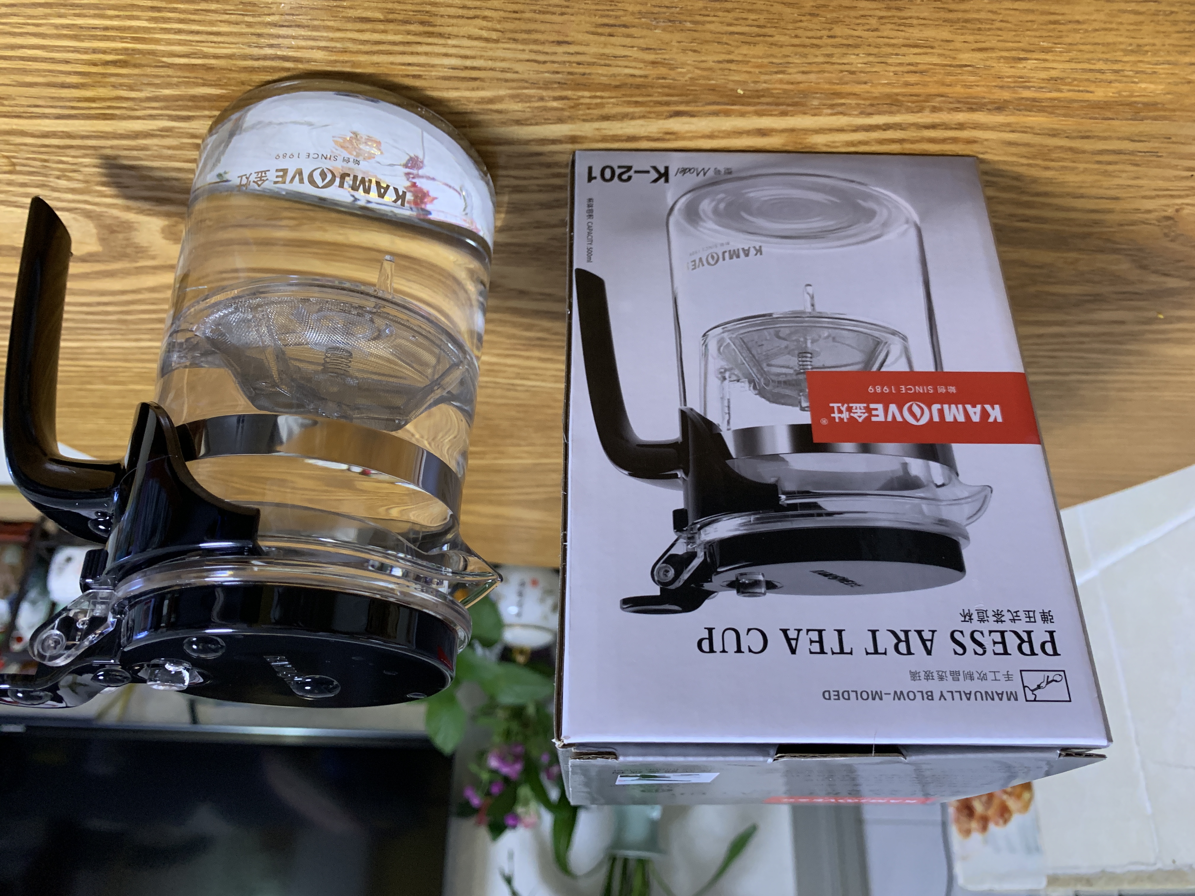 金灶（KAMJOVE）飘逸杯玻璃茶壶白茶壶办公家用茶道杯可过滤花茶壶茶具K-201 实拍图