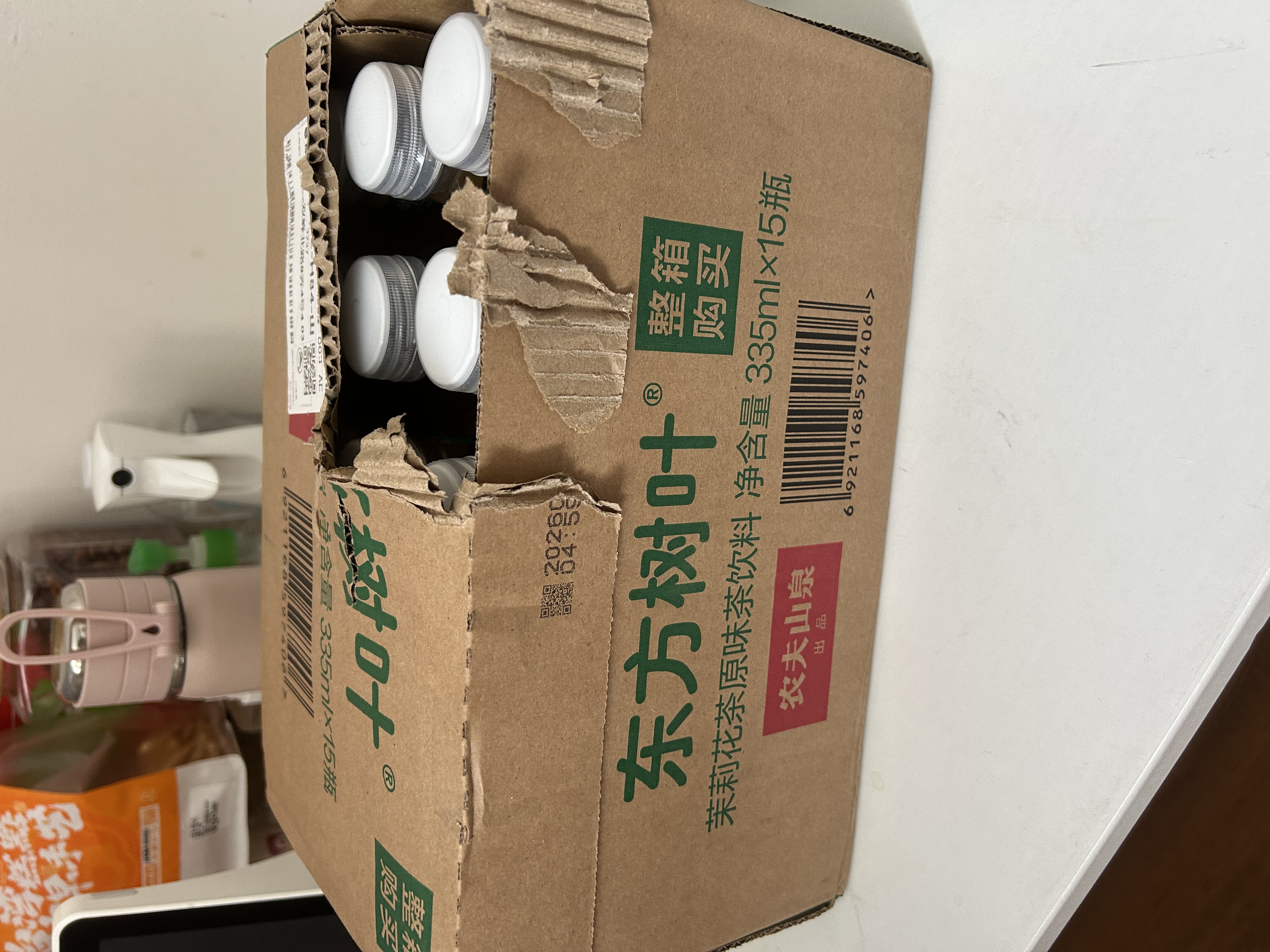 农夫山泉东方树叶茉莉花茶335ml*15瓶无糖茶饮料0糖0脂0卡小瓶整箱装 实拍图