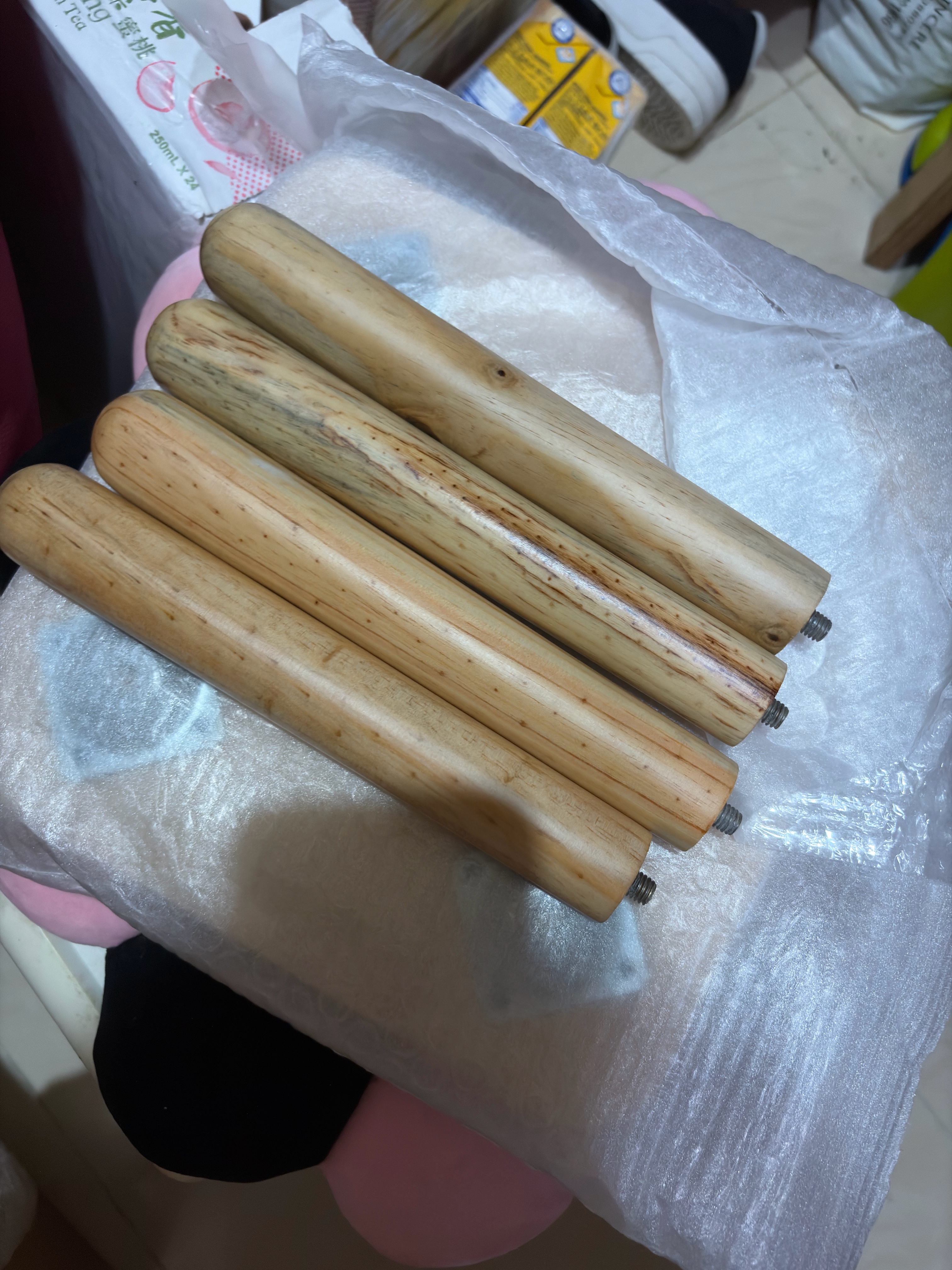 喻品实木凳子家用简约矮凳小板凳方凳客厅沙发脚踏凳换鞋HK5238原木色 实拍图