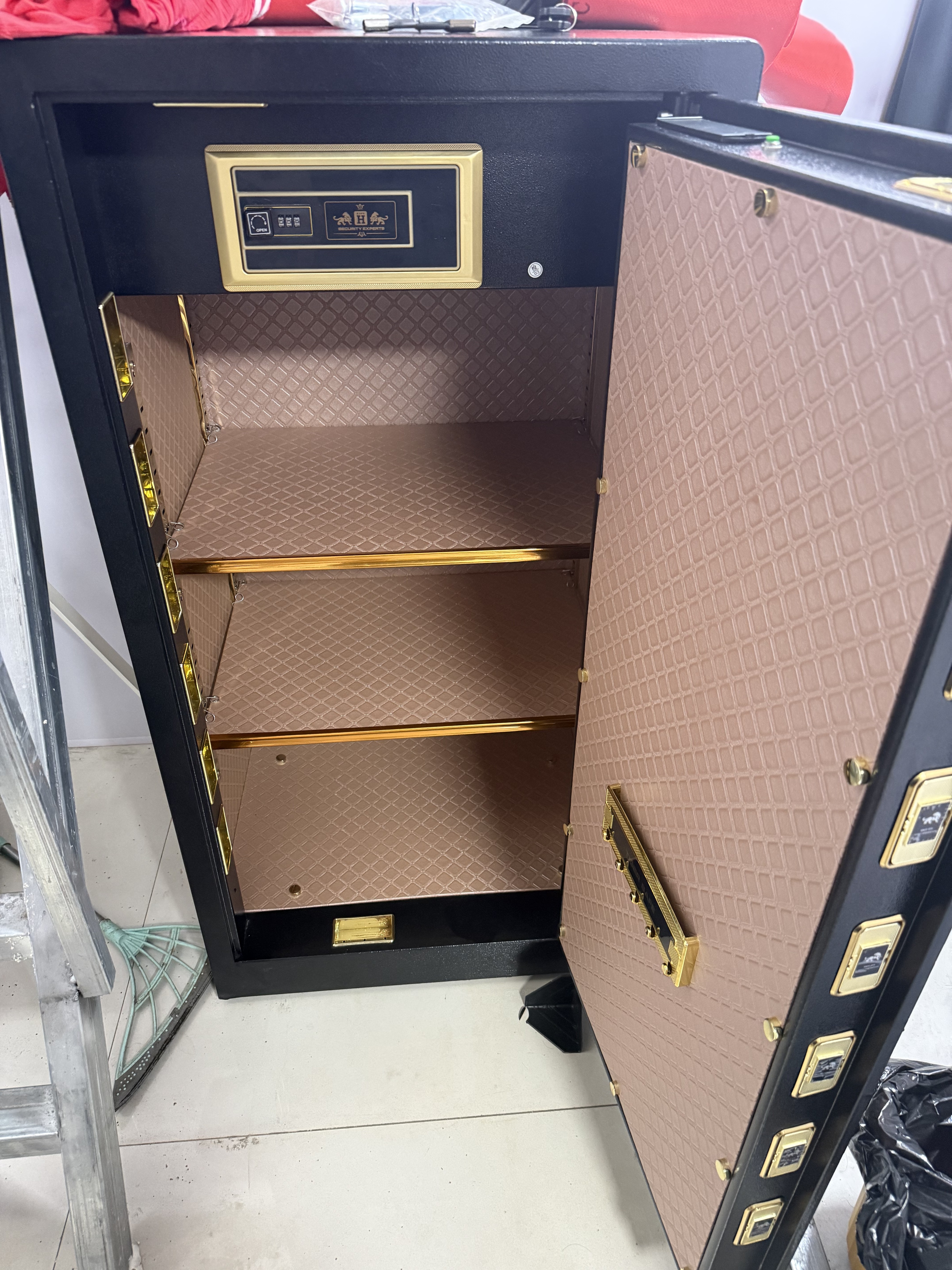 虎牌保险柜家用办公大型型电子密码保险箱全钢防盗财务专用保密保管柜 博瑞系列 120cm 钢琴黑 实拍图