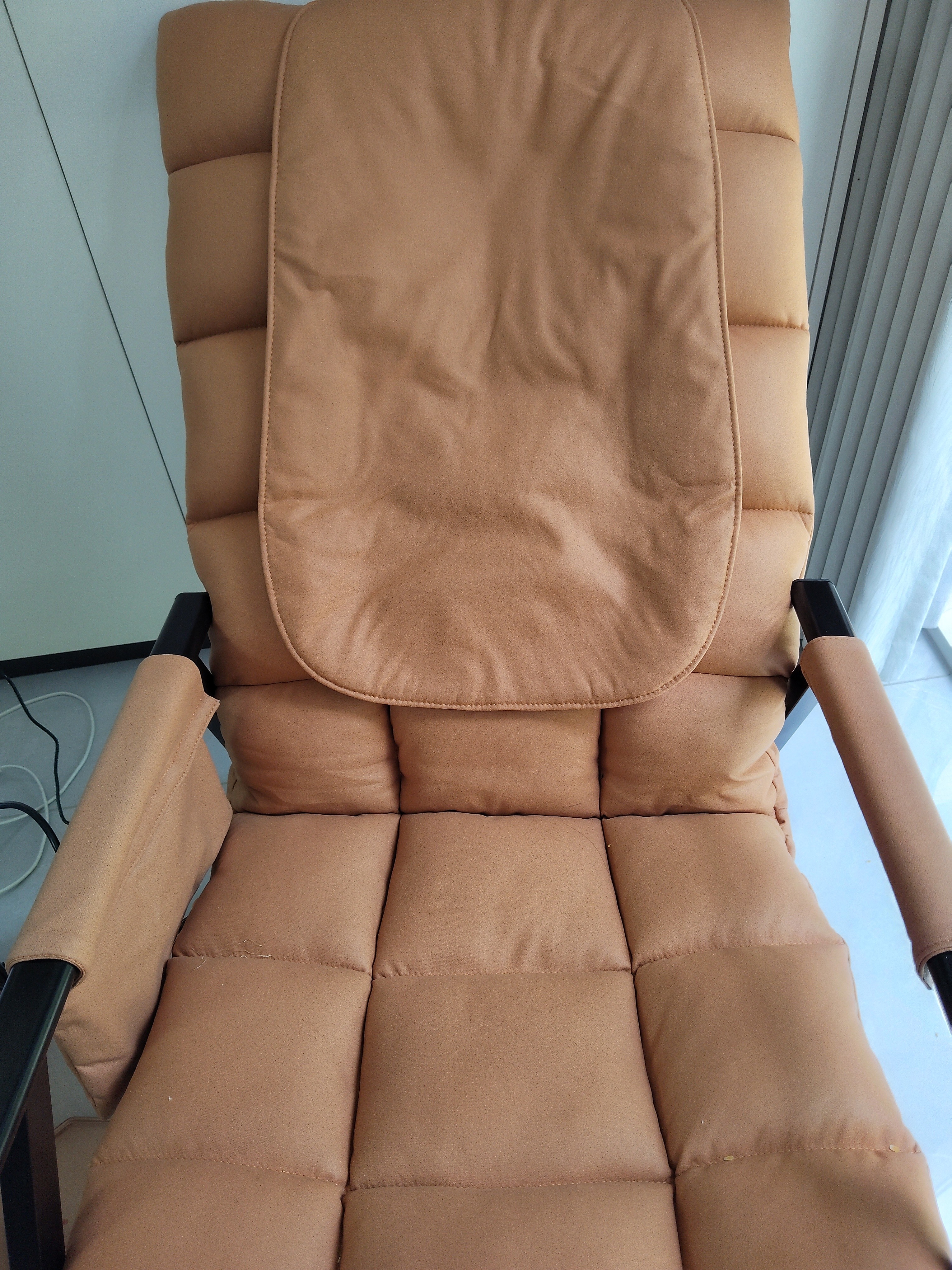 奥克斯（AUX）按摩椅小型休闲摇摇椅子家用十大品牌电动沙发颈椎太空舱2026全身按摩器靠垫躺椅送爸妈的生日礼物 轻奢橙【升级导轨行走揉捏款+可拆卸披风】 父亲节礼物实用送爸爸妈妈长辈老年人父母男士女友 实拍图