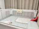 丸丫K2婴儿床围栏宝宝防摔床护栏床边挡板免打钉三面简灰1.8+2+2+床单 实拍图