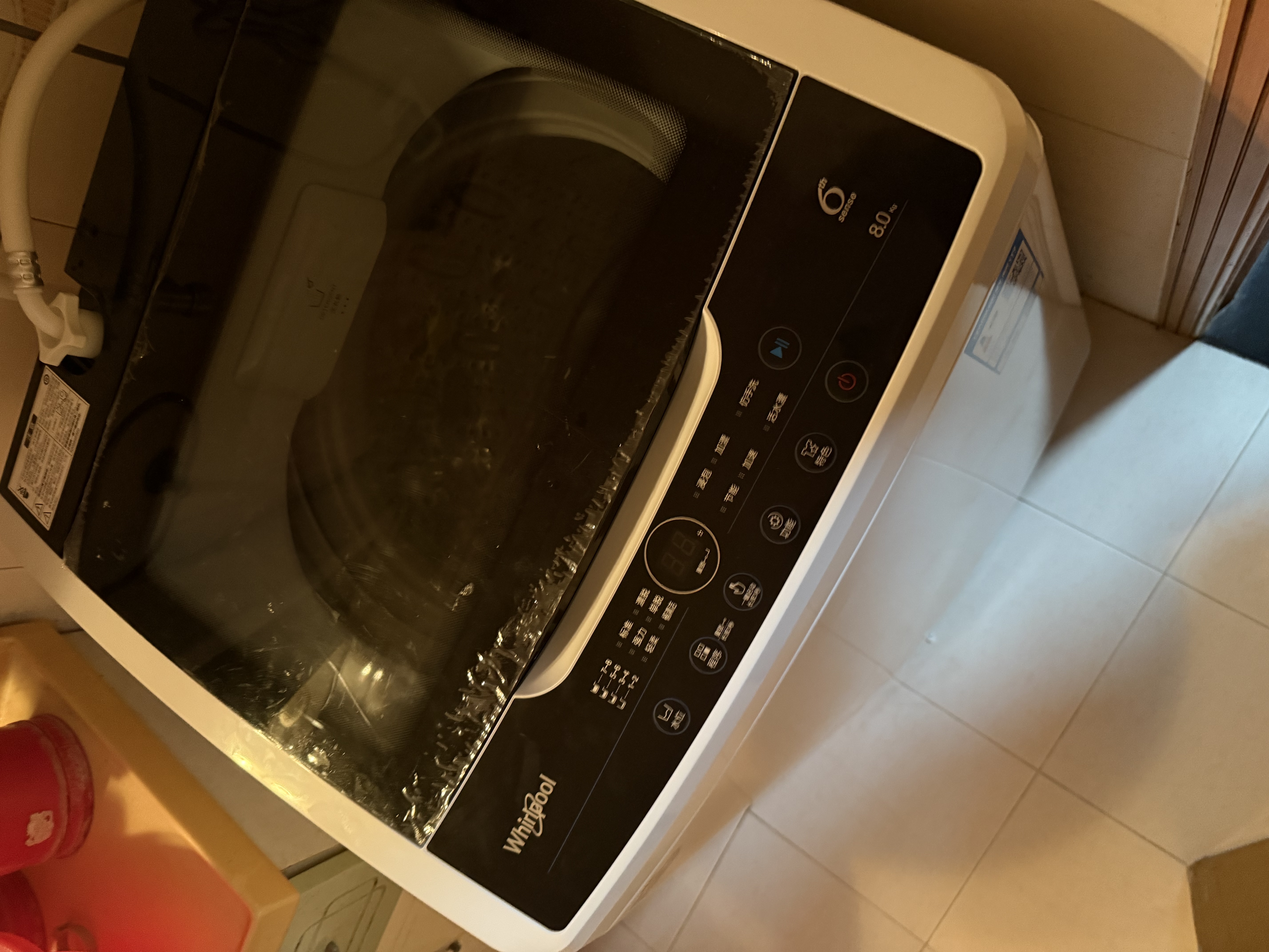惠而浦（Whirlpool）全自动波轮洗衣机 8kg小户型公寓适用 阻尼玻璃盖板 活水漂洗 WVP801301W以旧换新 实拍图