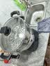 半球（PESKOE）钛电蒸锅 321不锈钢锅体多功能电热锅 28CM电锅多用途锅电炒锅电煮锅DG2-28带蒸笼 实拍图