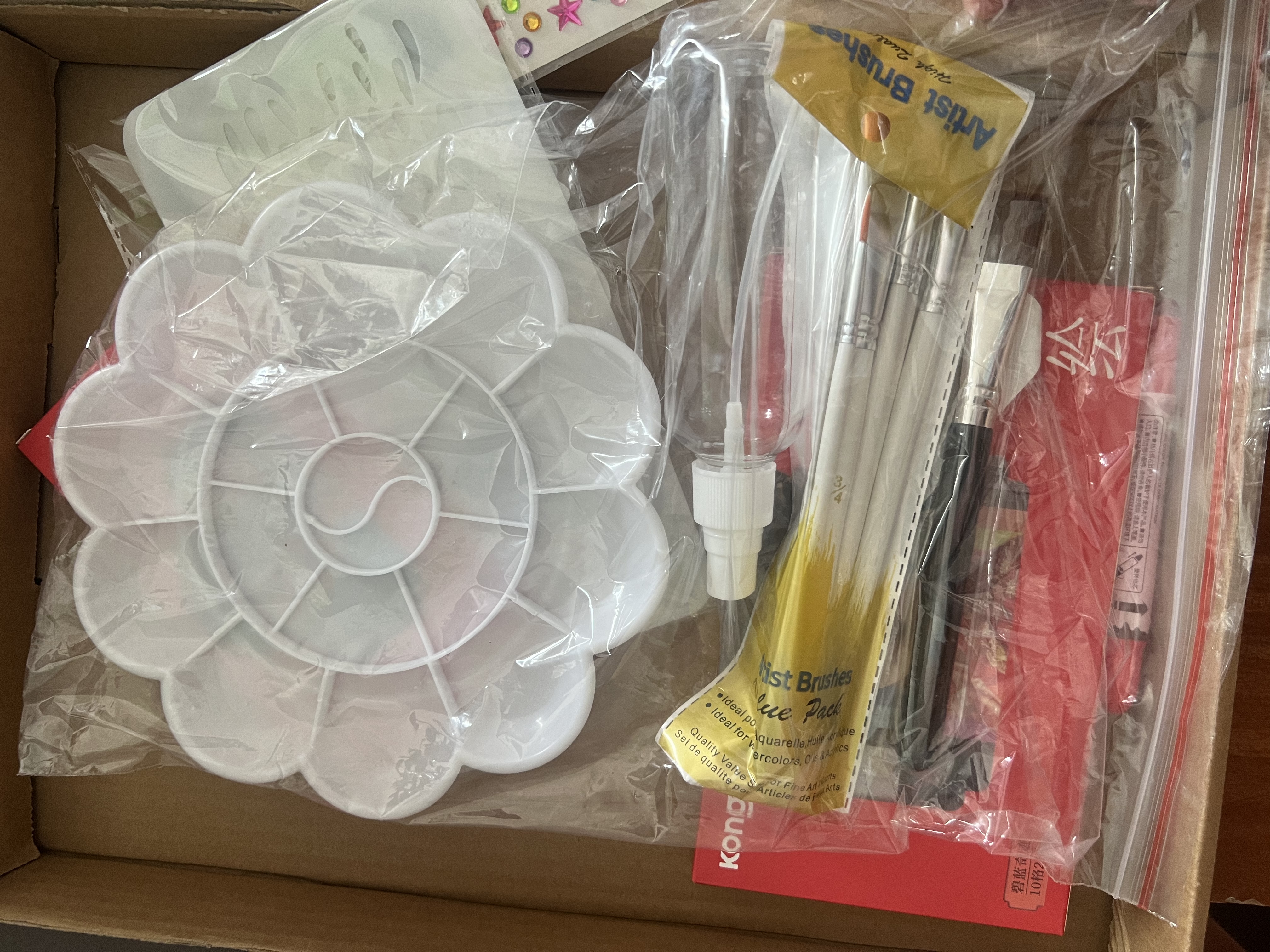空色脸部彩绘工具套装10格26色+15色脸彩面部彩绘水溶性颜料无异味儿童节礼物节日舞台妆摆摊开学季 实拍图