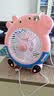 电风扇家用桌面风扇小风扇卡通台扇桌面循环扇转页扇节能制冷学生宿舍办公室卧室客厅柔风 小猪佩奇 基础款 实拍图