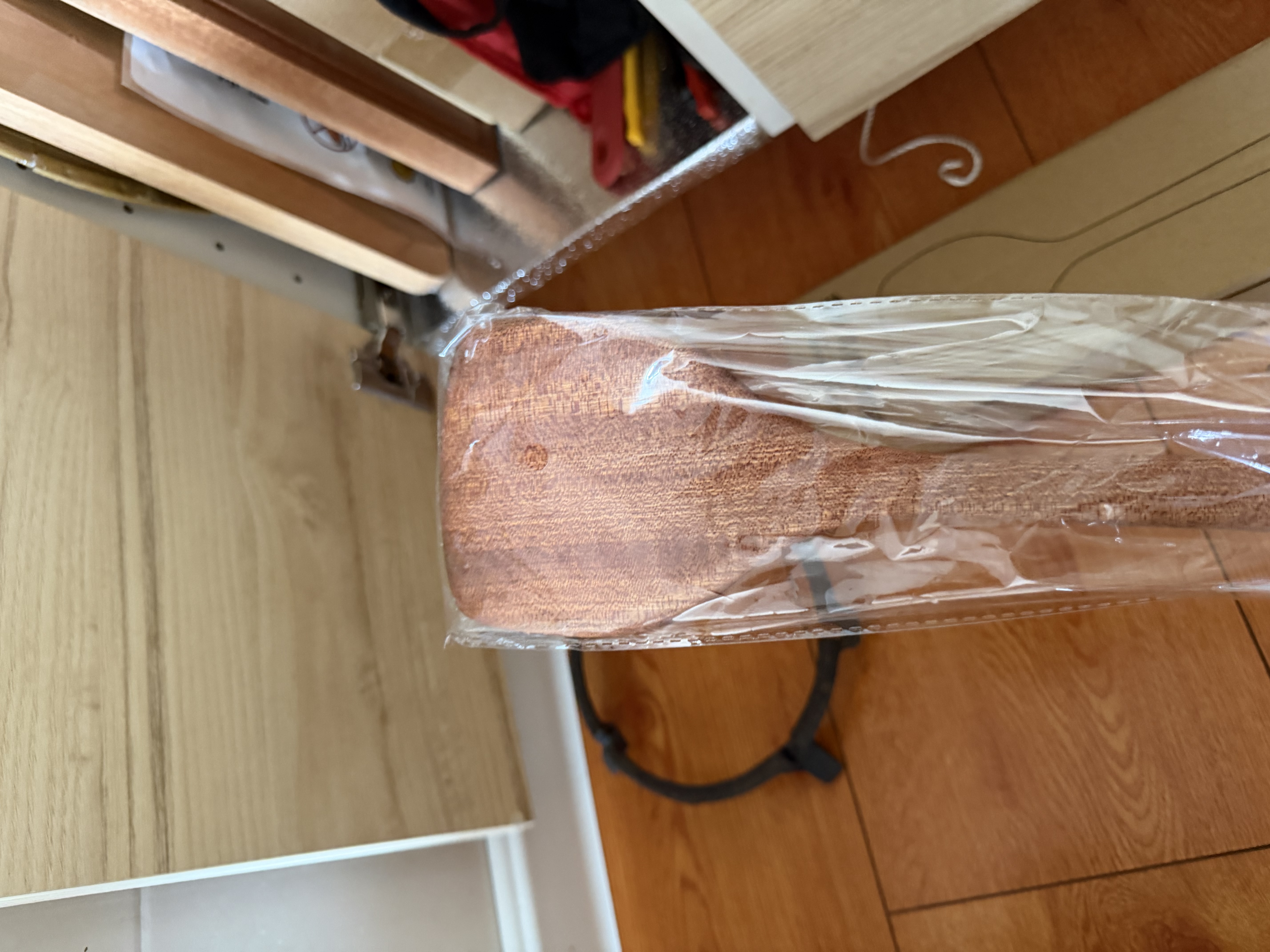 双枪乌金檀木锅铲强防霉加长防烫家用无漆无蜡炒菜木铲子 实拍图