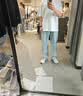 优衣库水洗全棉舒适短裤男女装/休闲短裤481571 474129 481571/01乳白色 S 实拍图
