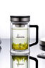 希诺抗菌玻璃杯双层带把手泡茶杯子男高档家用办公水杯XN-9005K 420mL 实拍图