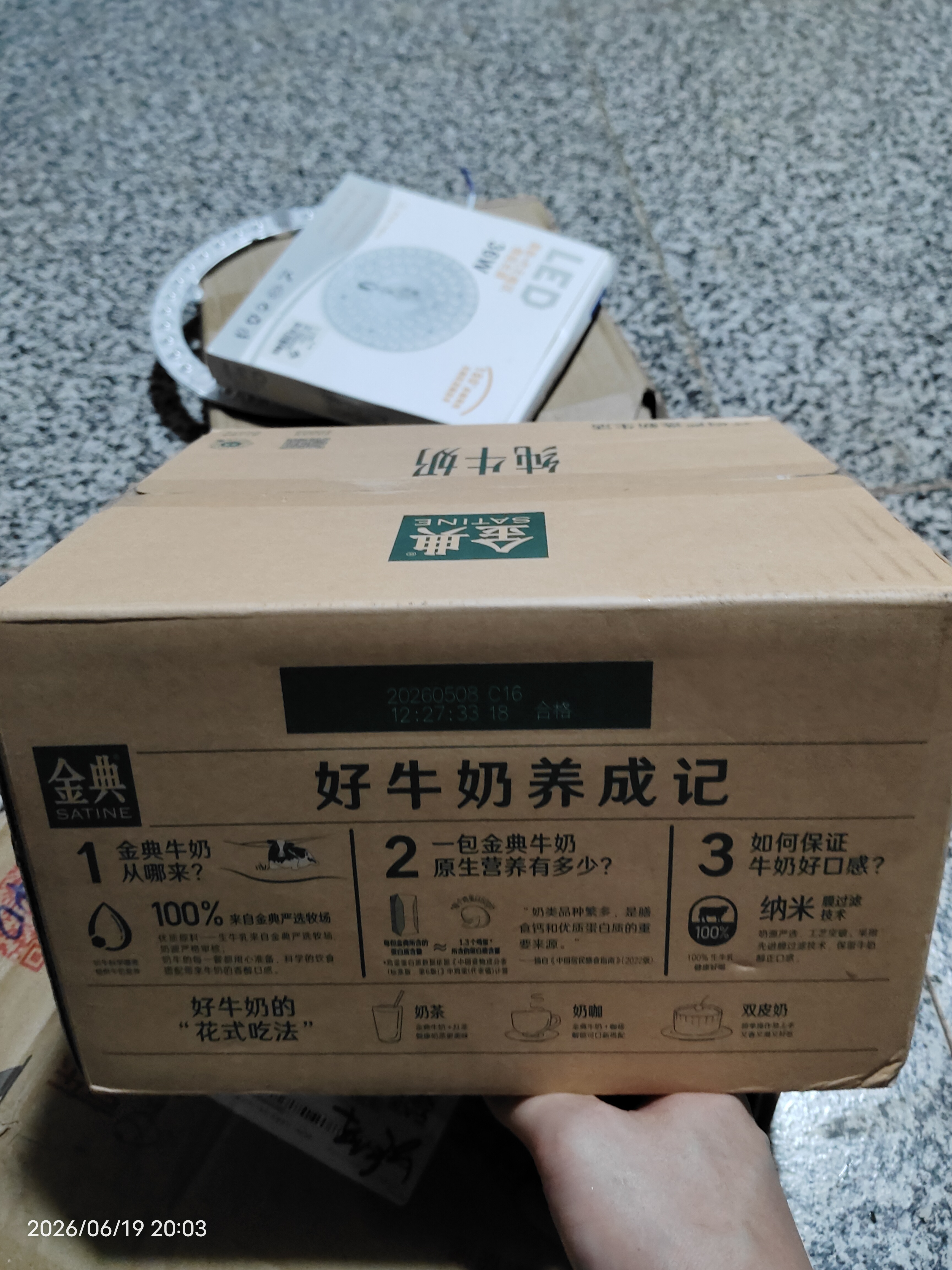 伊利【新鲜日期】金典纯牛奶早餐奶250ml*16盒3.6g乳蛋白 礼盒装 5月 实拍图